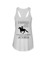 Never Underestimate A Woman Ladies Flowy Tank tile