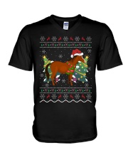 Merry Horsemas V-Neck T-Shirt tile
