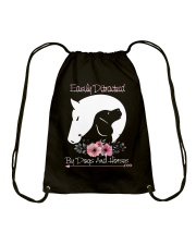 Easily Ditractecd By Dogs And Horses Drawstring Bag tile