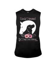 Easily Ditractecd By Dogs And Horses Sleeveless Tee tile