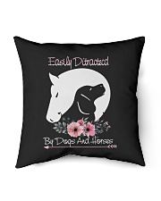 Easily Ditractecd By Dogs And Horses Indoor Pillow tile