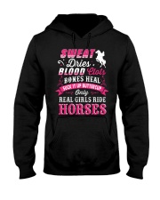 Only Real Girls Ride Horses Hooded Sweatshirt tile