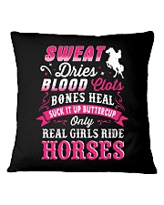 Only Real Girls Ride Horses Square Pillowcase tile