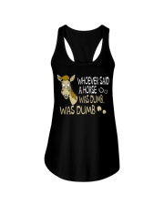 Whoever Said A Horse Was Dumb Ladies Flowy Tank tile