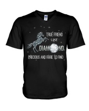 True Friend Like Diamond Precious And Rare To Find V-Neck T-Shirt tile