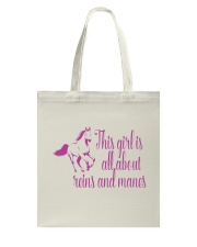 This Girl Is All About Reins And Manes Tote Bag tile