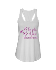 This Girl Is All About Reins And Manes Ladies Flowy Tank tile