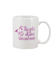 This Girl Is All About Reins And Manes Mug tile