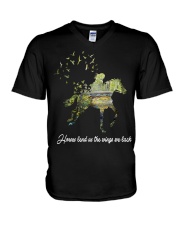 Horses Lend Us The Wings We Lack V-Neck T-Shirt tile