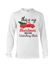 This Is My Christmas Movie Watching Shirt Long Sleeve Tee tile