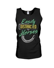 Easily Distracted By Horses Unisex Tank tile
