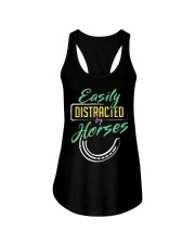Easily Distracted By Horses Ladies Flowy Tank tile
