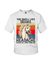 You Smell Like Drama And A Headache Youth T-Shirt tile