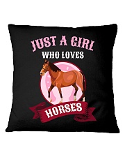 Just A Girl Who Loves Horses Square Pillowcase tile