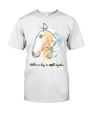 When We Hug We Melt Together Premium Fit Mens Tee tile