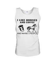 I Like Horses And Coffee Unisex Tank tile