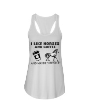 I Like Horses And Coffee Ladies Flowy Tank tile