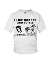 I Like Horses And Coffee Youth T-Shirt tile