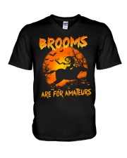 Brooms Are For Amateurs V-Neck T-Shirt tile