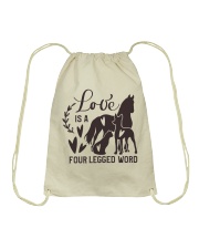 Love Is A Four Legged Word Drawstring Bag tile
