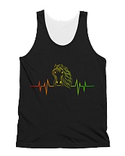 Heartbeat EKG Life Is Better With Horses All-Over Unisex Tank tile