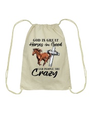 God Is Great Horses Are Good Drawstring Bag tile