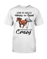 God Is Great Horses Are Good Premium Fit Mens Tee tile