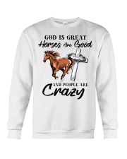 God Is Great Horses Are Good Crewneck Sweatshirt tile