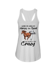 God Is Great Horses Are Good Ladies Flowy Tank tile