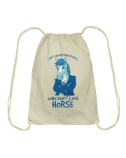 Can't understand people who don't love horse Drawstring Bag tile
