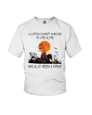 a witch cannot survive Youth T-Shirt tile