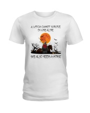 a witch cannot survive Ladies T-Shirt front