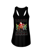 Santa Riding A Horse Ladies Flowy Tank tile