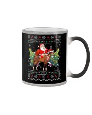 Santa Riding A Horse Color Changing Mug tile