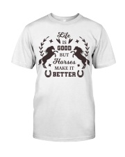 Life Is Good But Horses Make It Better Premium Fit Mens Tee tile