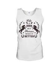 Life Is Good But Horses Make It Better Unisex Tank tile