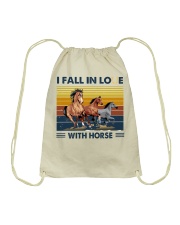I fall in loue with horse Drawstring Bag tile