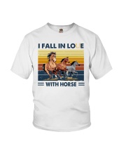 I fall in loue with horse Youth T-Shirt tile