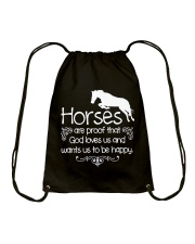 God Loves Us And Wants Us To Be Happy Drawstring Bag tile