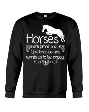 God Loves Us And Wants Us To Be Happy Crewneck Sweatshirt tile