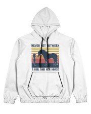 Never get between a girl and her horse Women's All Over Print Hoodie tile