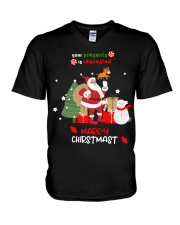 Your Presents Is Requested V-Neck T-Shirt tile