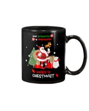 Your Presents Is Requested Mug tile
