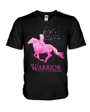 Be A Warrior Not A Worrier V-Neck T-Shirt tile