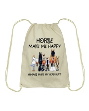 Horse Make Me Happy Drawstring Bag tile