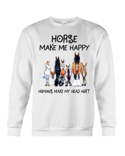 Horse Make Me Happy Crewneck Sweatshirt tile