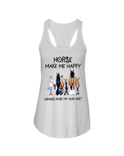 Horse Make Me Happy Ladies Flowy Tank tile