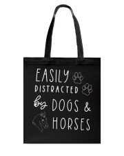 Easily Distracted By Dogs and Horses Tote Bag tile