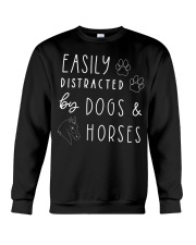 Easily Distracted By Dogs and Horses Crewneck Sweatshirt tile