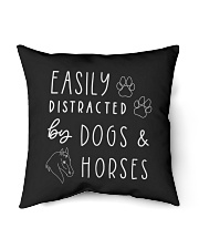 Easily Distracted By Dogs and Horses Indoor Pillow tile